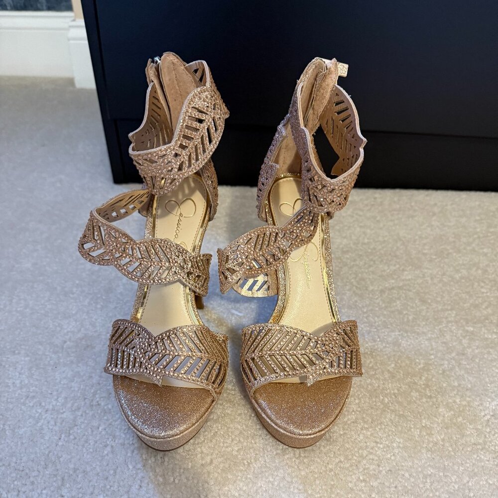 Jessica Simpson Bonilynn Platform Strappy Dress Sandals- Size 6
